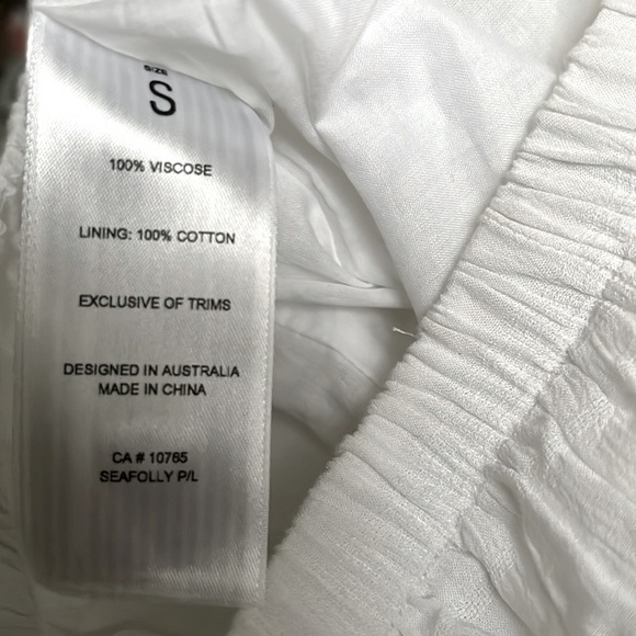 Seafolly NWOT Dunes Strapless White Jumpsuit Anthropologie SZ S Return - Picture 5 of 7